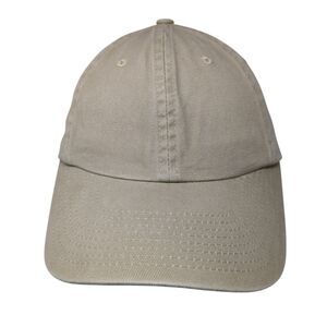 Ha Slideback Hat Tan OSFA Adjustable Vented Holes 6 Panel Blank Cotton